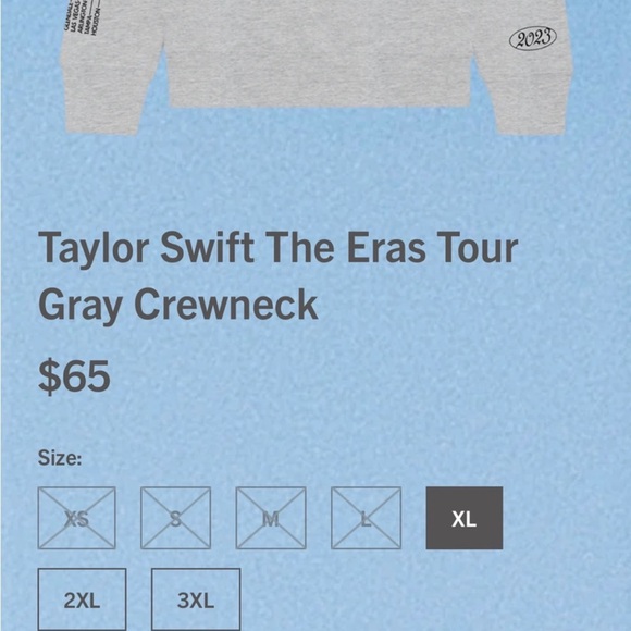 New Taylor Swift Eras Tour crewneck sweatshirt XL - Picture 10 of 13